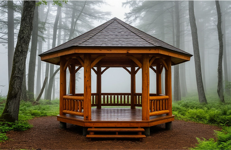 Беседка и гостевой домик из дерева